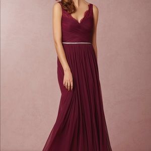 HITHERTO Fleur Dress from BHLDN (Black Cherry)